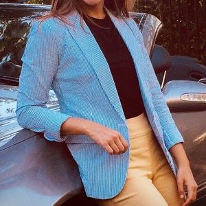 Theory Seersucker Blazer